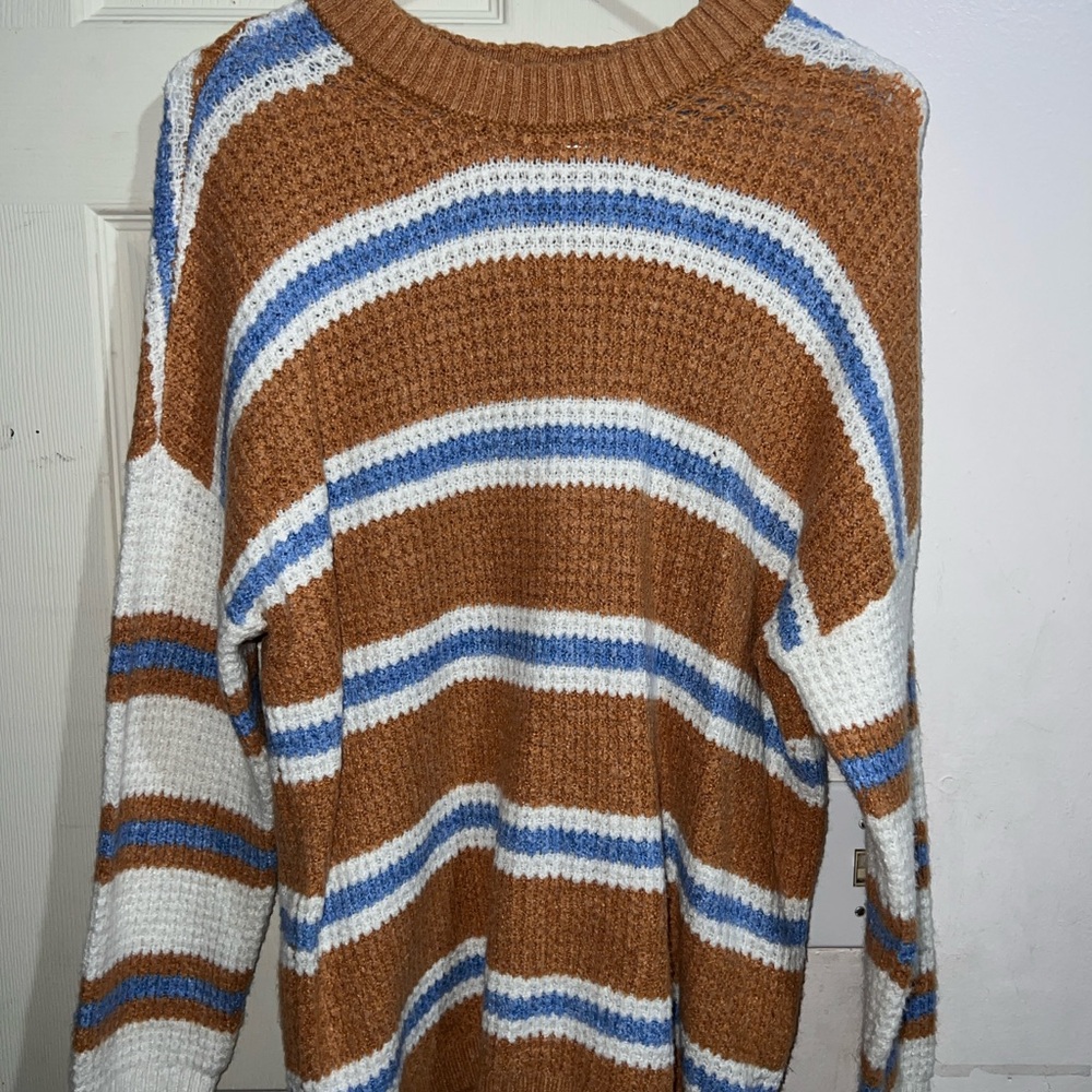 Striped Brown and Blue Sweater